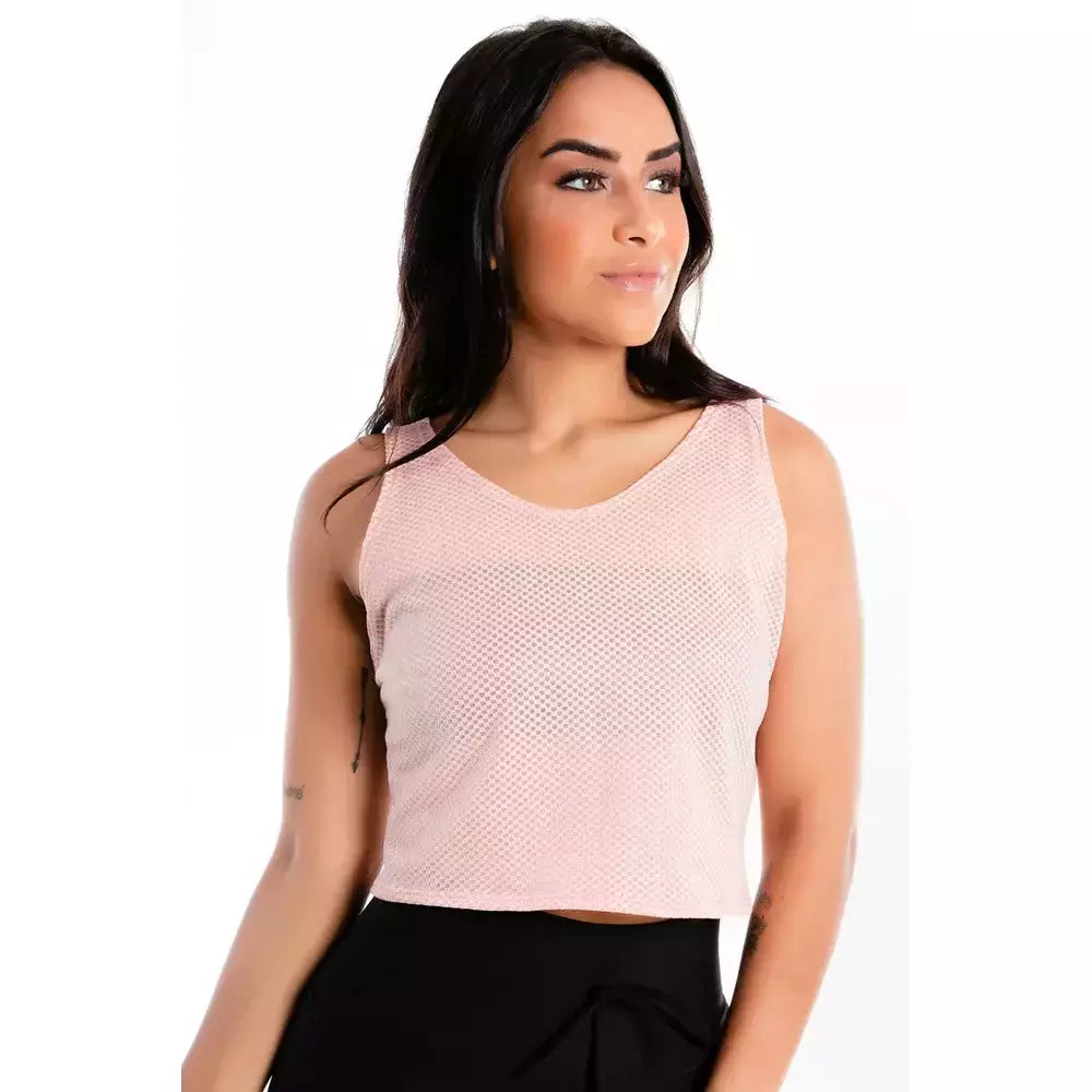 Blusa Feminina De Tela Alcinha Rosa