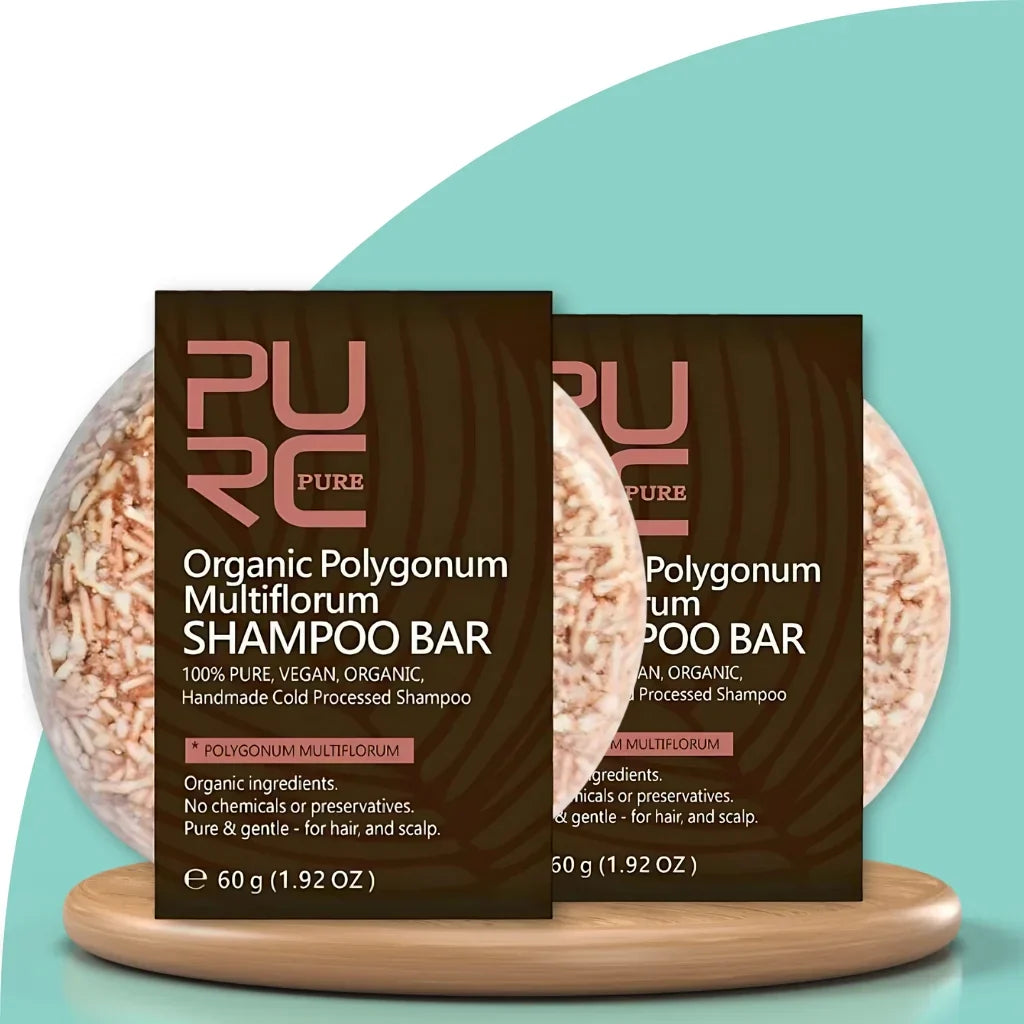 PurcPure Hair Brown: Shampoo em Barra para Escurecer Cabelo Branco