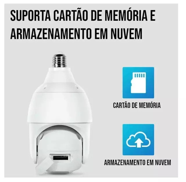 Câmera 360° Visão Noturna Wi-Fi Versão 2.0