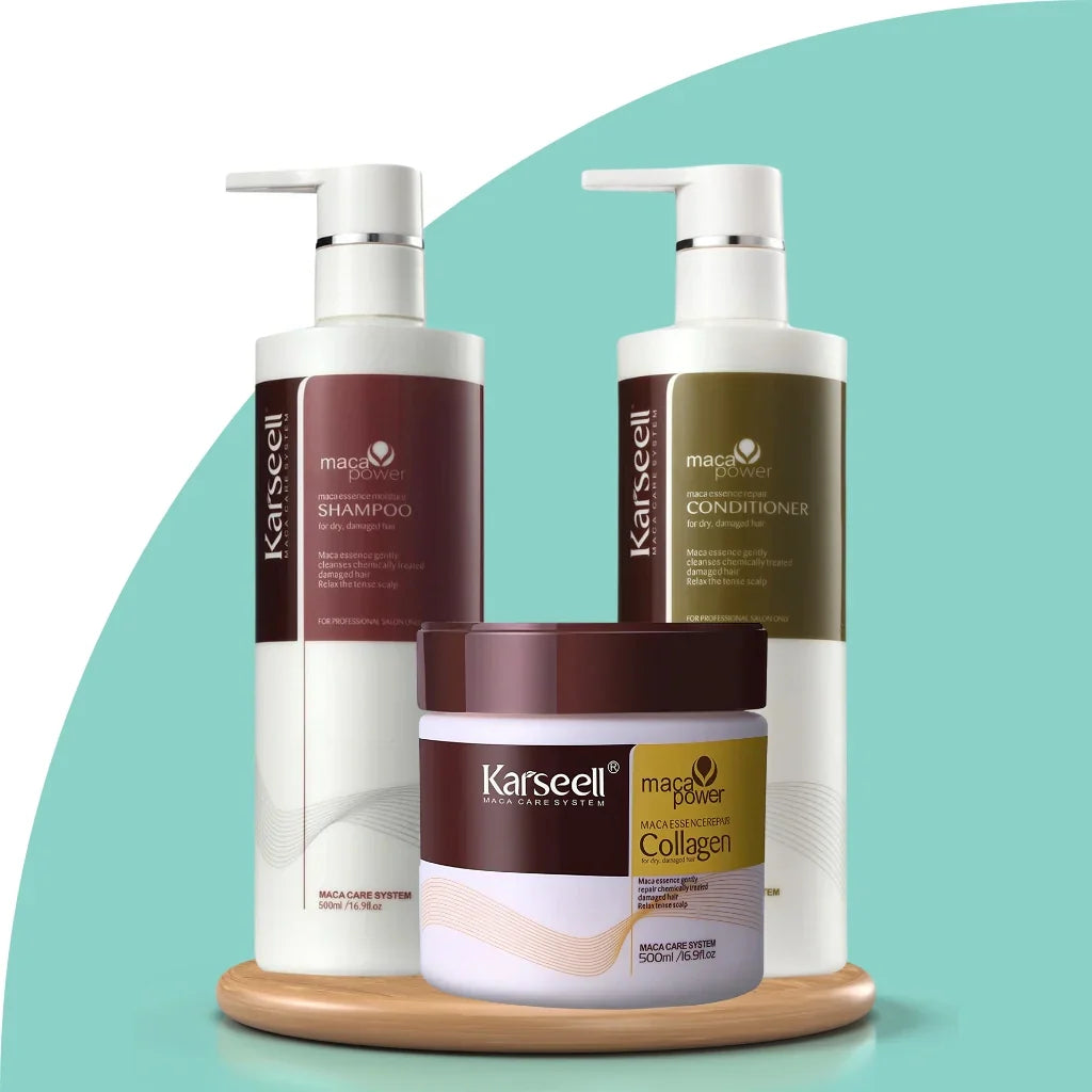 Kit Karseell Completo: Shampoo, Condicionador e Máscara